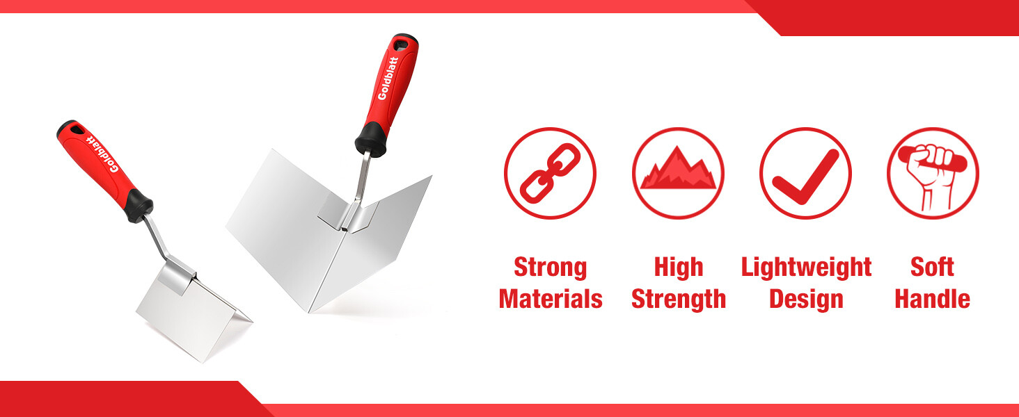 Goldblatt Drywall Corner Tool 2PCS Set 5" Outside 3.5'' Inside Corner Knife Set