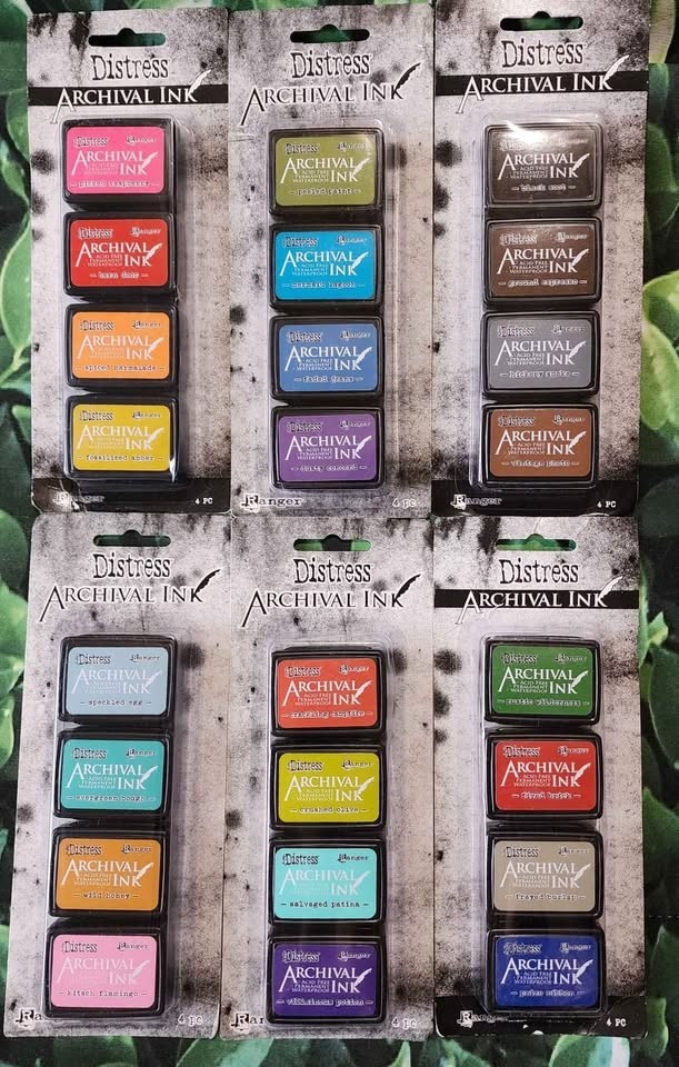 Tim Holtz Distress Archival Mini Ink Pads - Kits 1, 2, 3, 4, 5 & 6 - 24 Colors!
