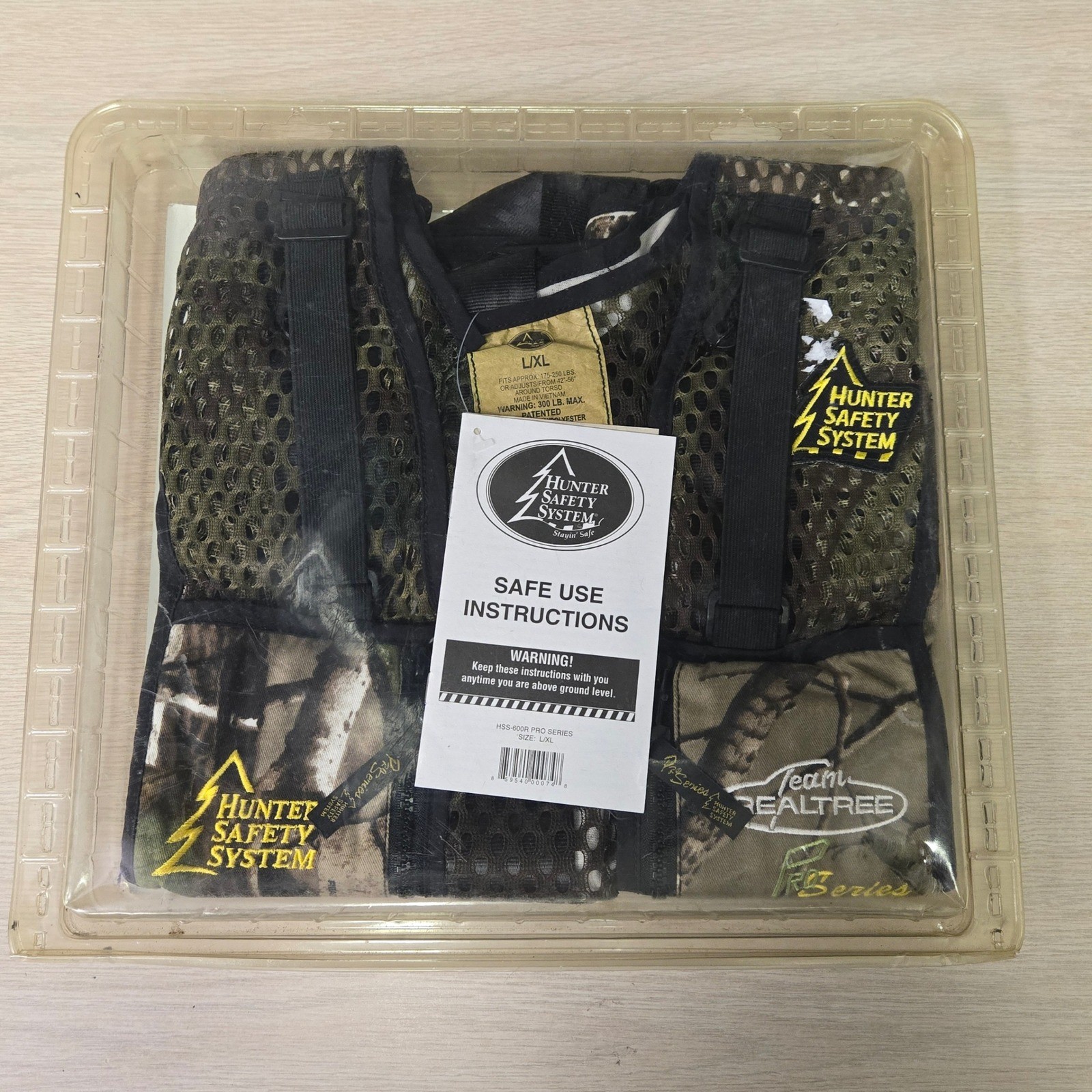 Hunter Safety System Pro Series Tree Stand Safety Harness Vest HSS600R L/XL Camo