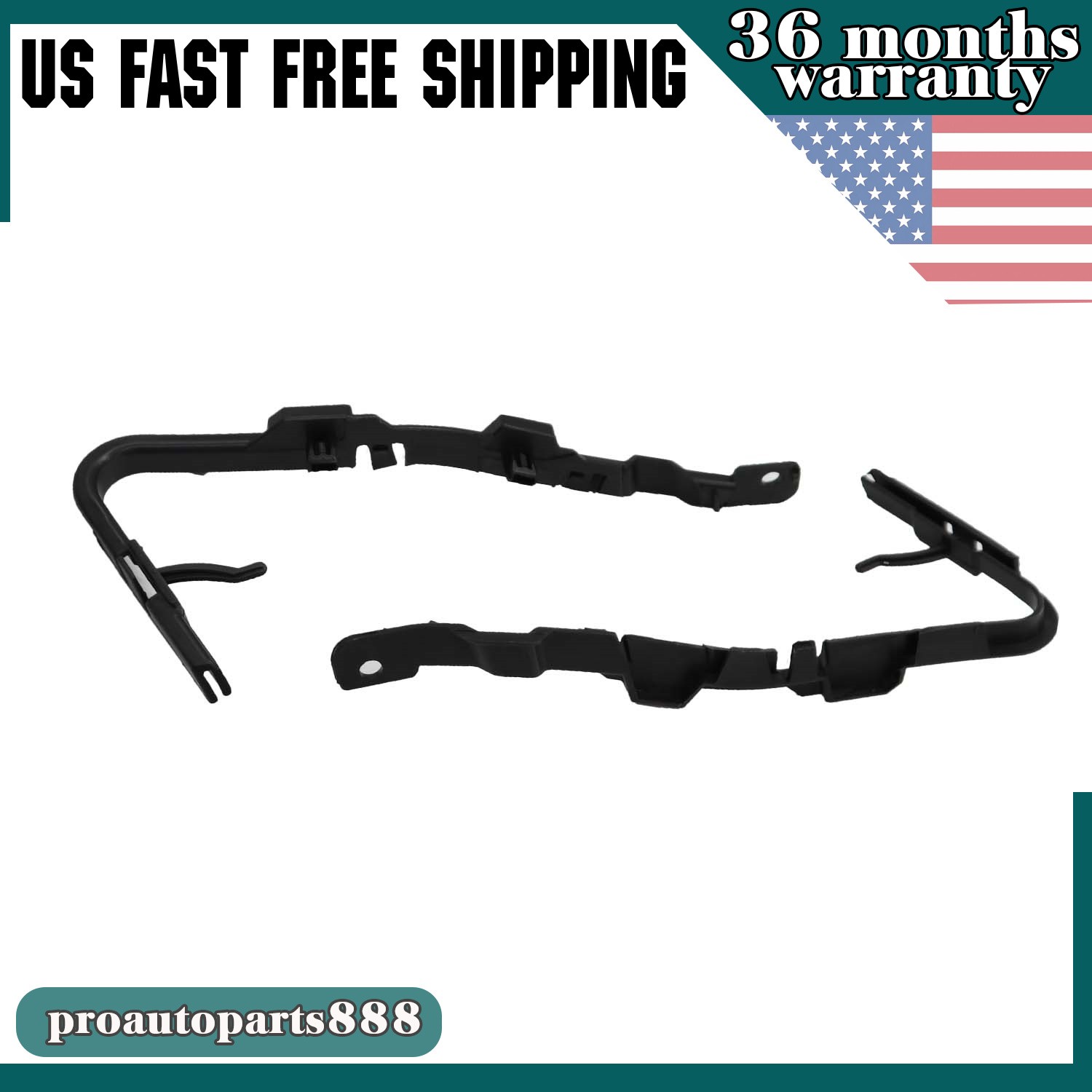 Front Bumper Bracket Set For 08-16 Chrysler Town & Country 11-20 Grand Caravan