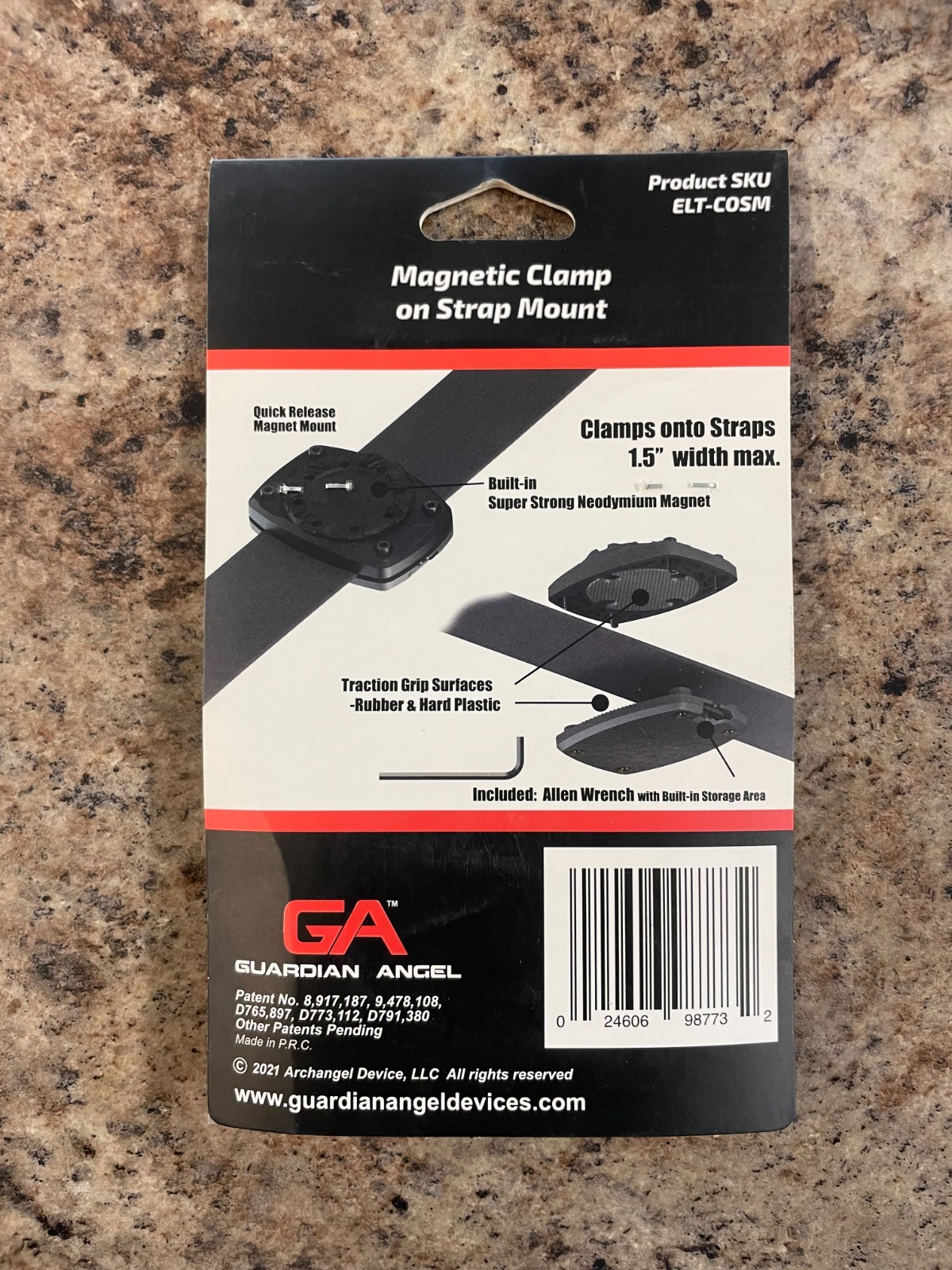NEW Guardian Angel Magnetic Clamp on Strap Mount (ELT-COSM)