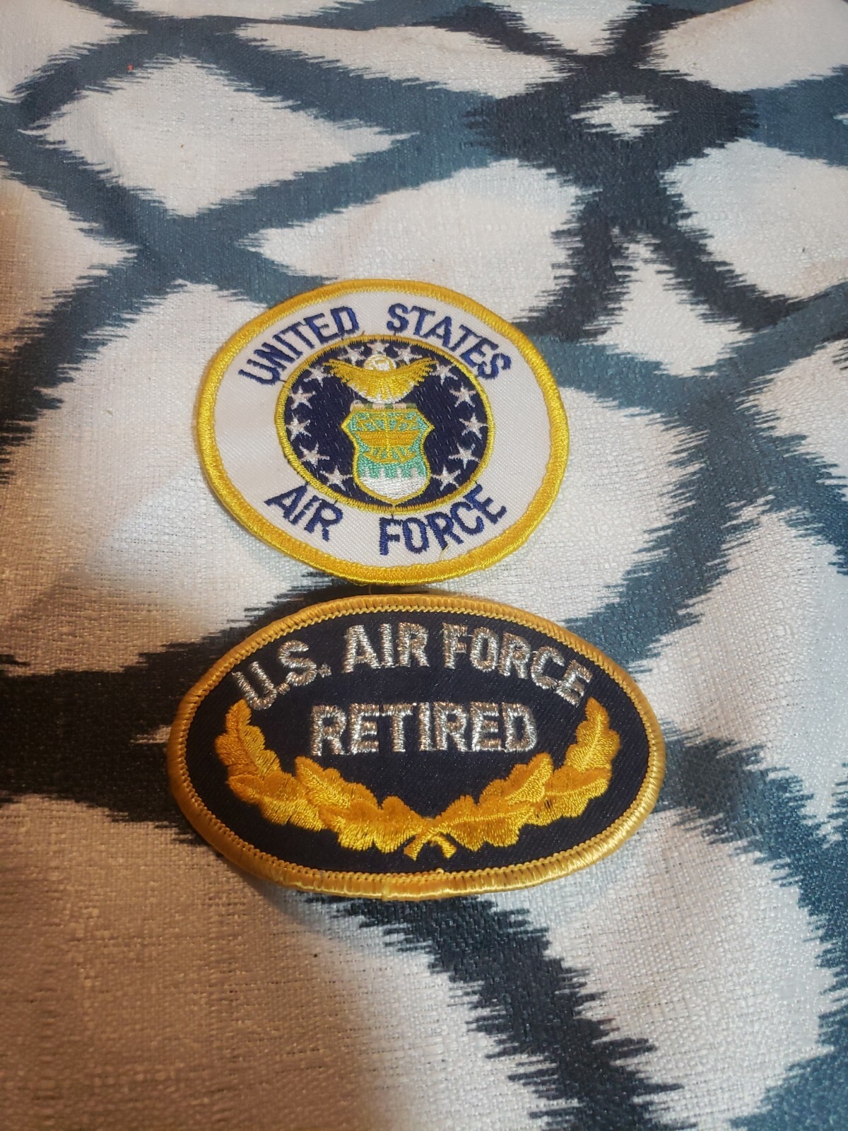 Vintage Air Force Patch Military retired 2 Patches