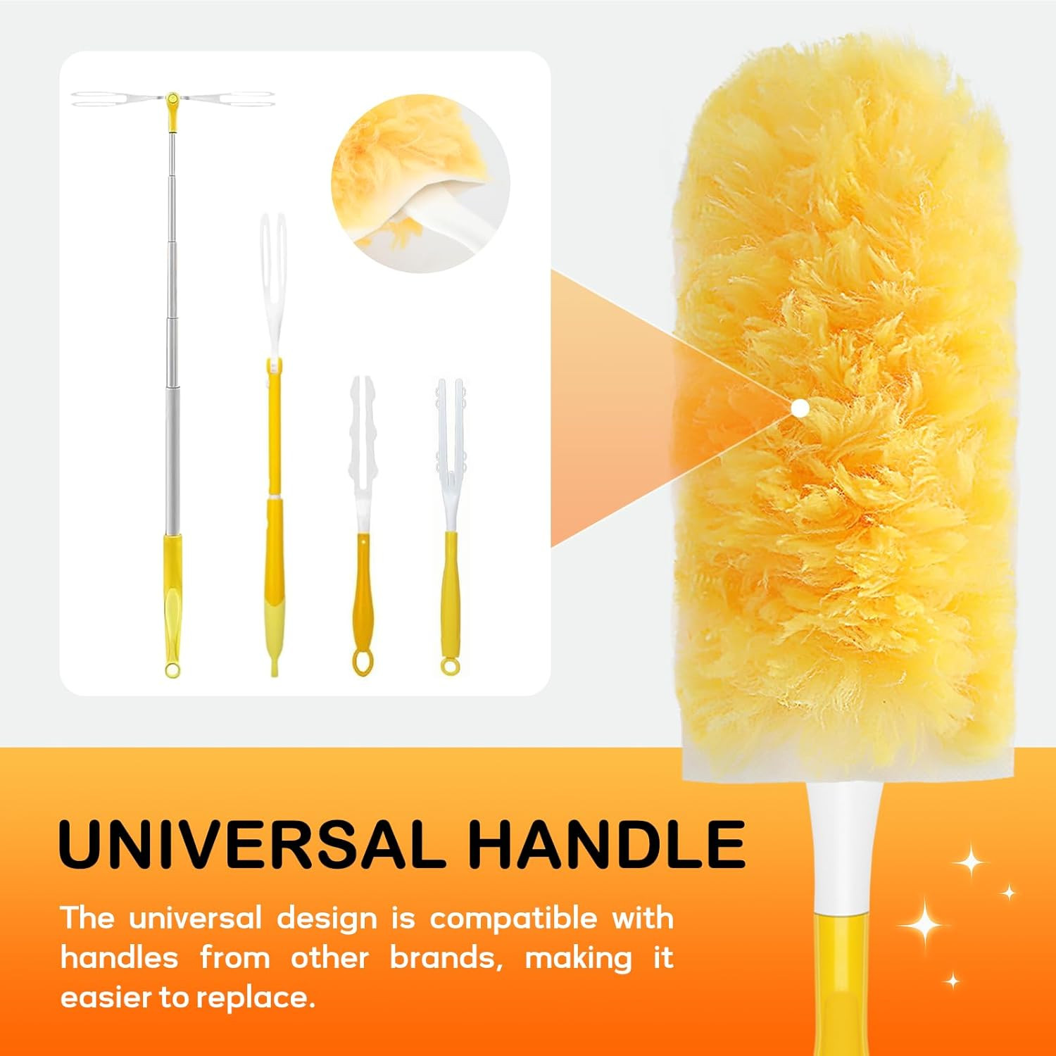 30 Count Duster Refills Compatible with Swiffer Dusters for Cleaning with 1 Hand