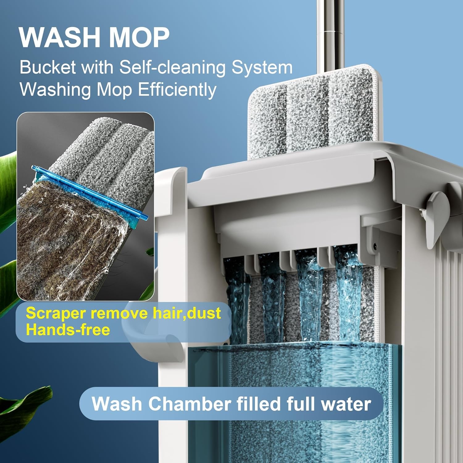 Flat Mop and Bucket Floor Cleaning System