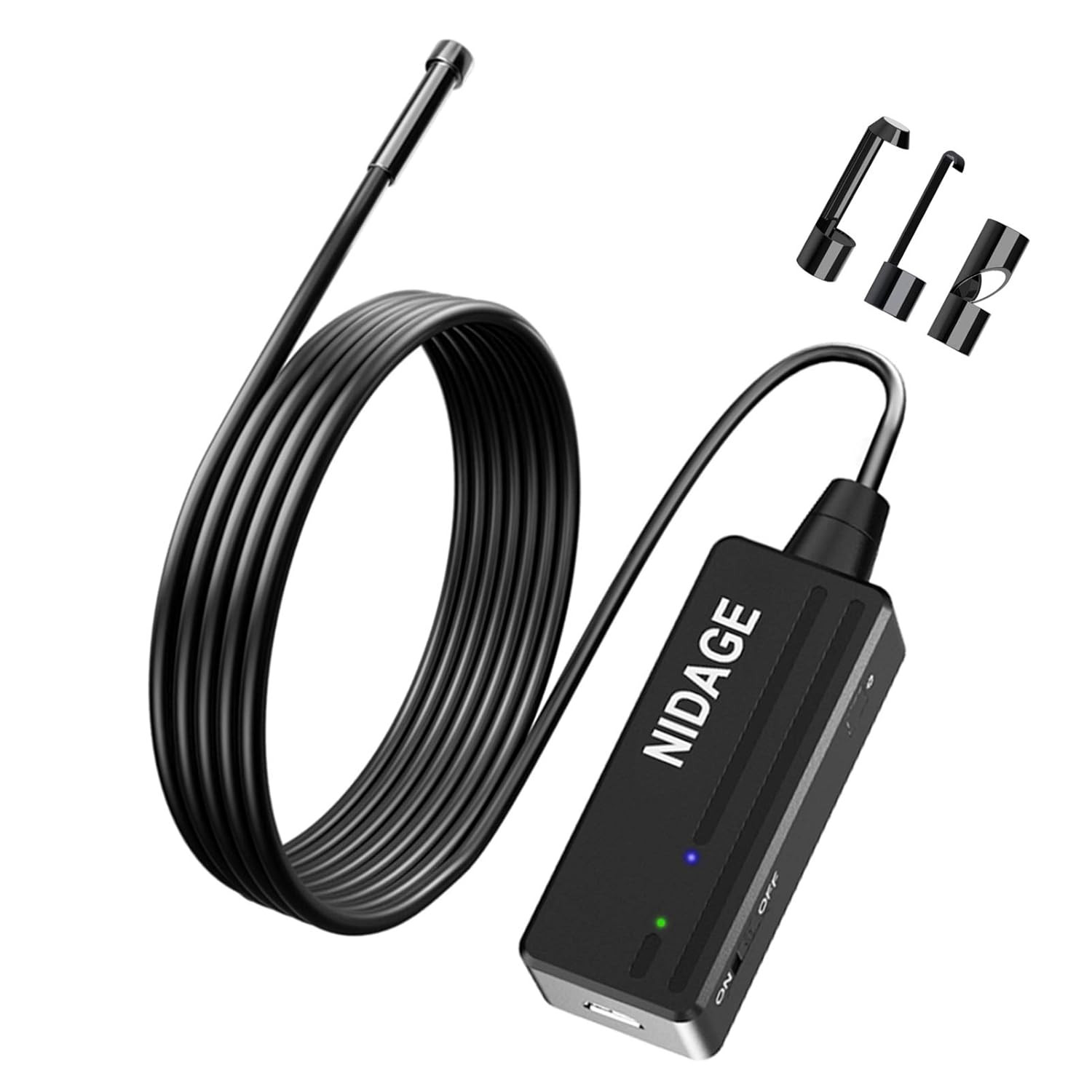 Wireless Endoscope Camera with Light HD Waterproof Wifi Borescope Flexible 5.5MM