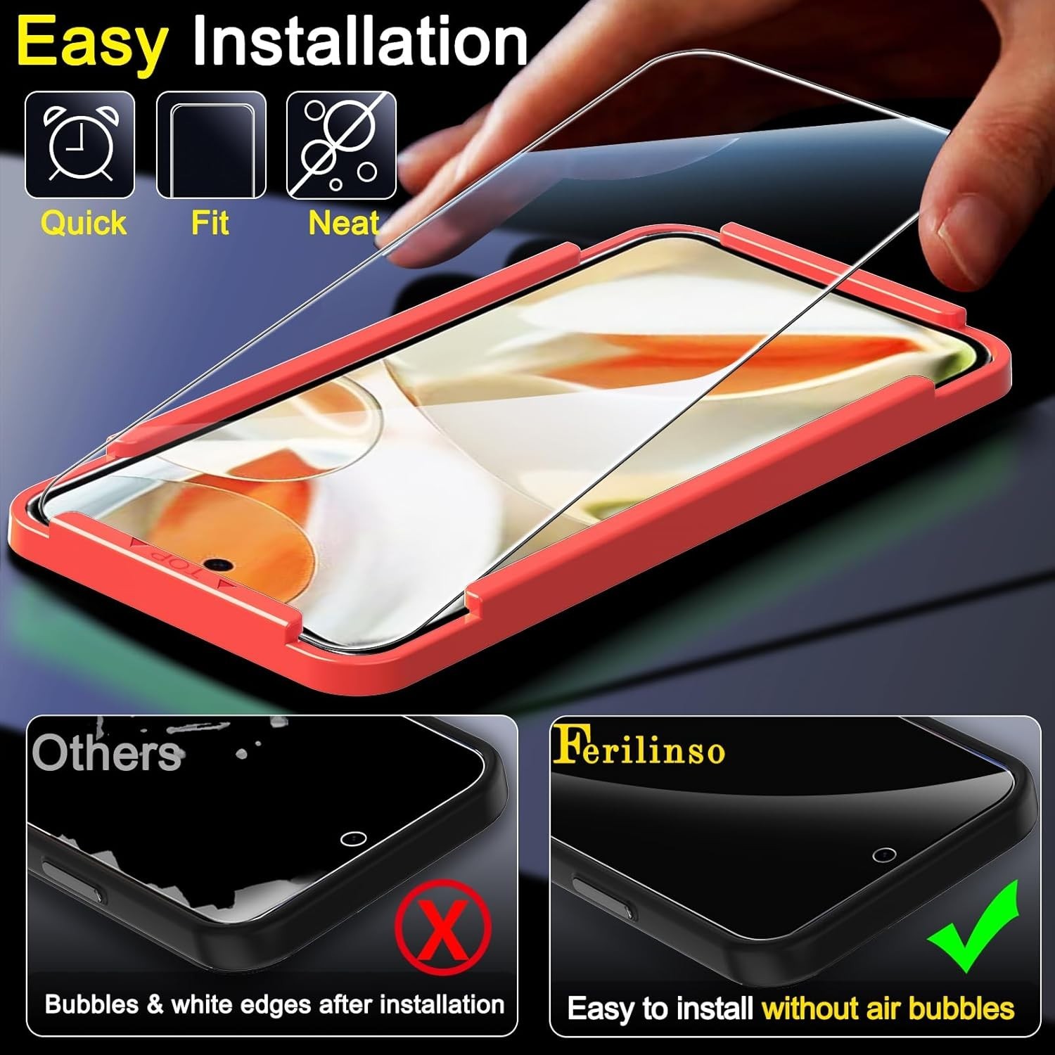 Luxury 3 Pack Screen Protector & Camera Lens Protector for Pixel 9 Pro Owners