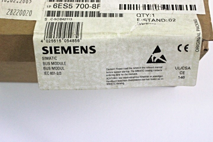 Siemens 6es5700-8FA11 Bus Module E=2 Original Packaging/Unused