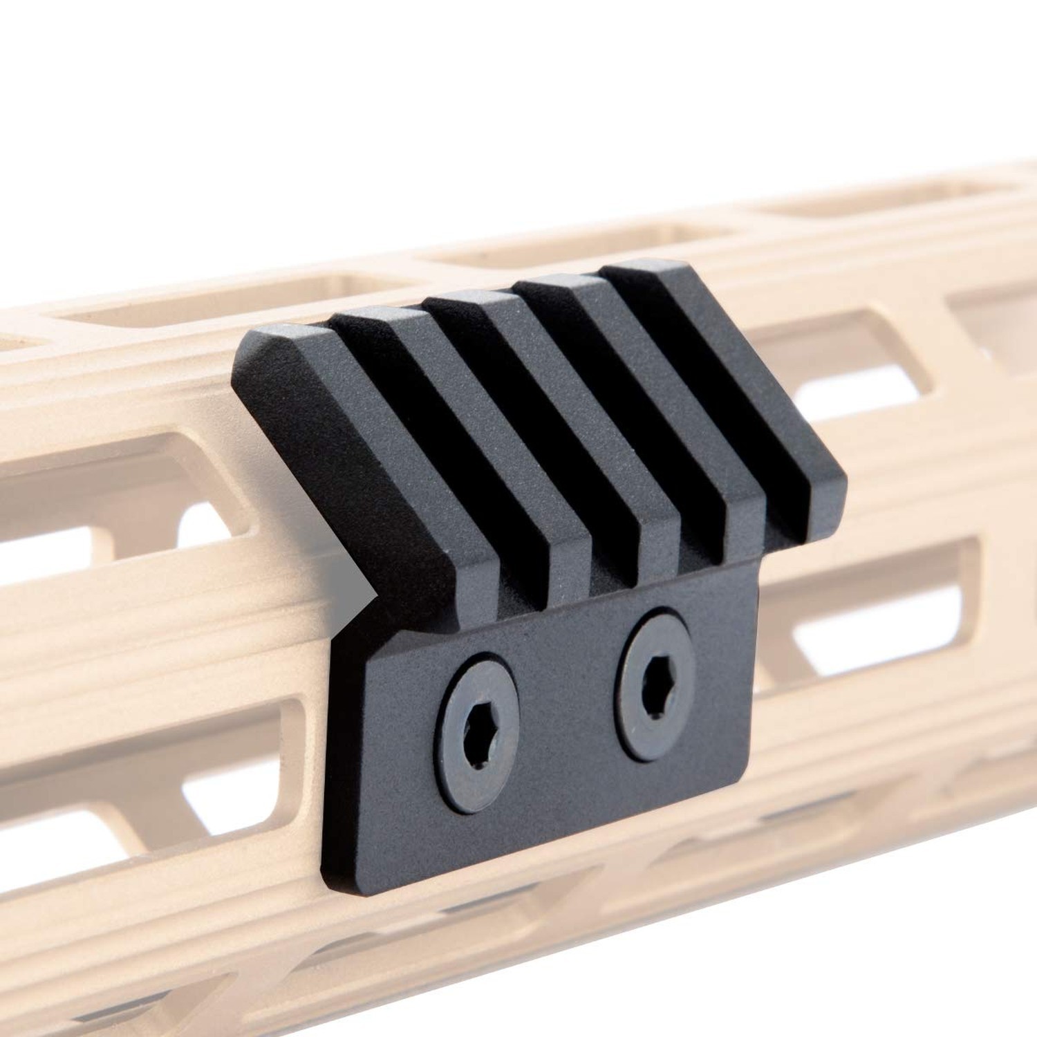LEGEED Offset Light/Optic Picatinny Rail Mount fit for Mlock Black - 4 Slots
