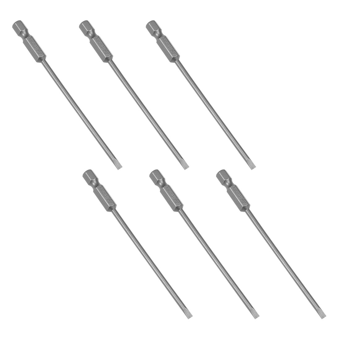 10 PCS 100mm SL3 Slotted Tip Magnetic Slotted Head Screwdriver 1/4" Hex Shank S2