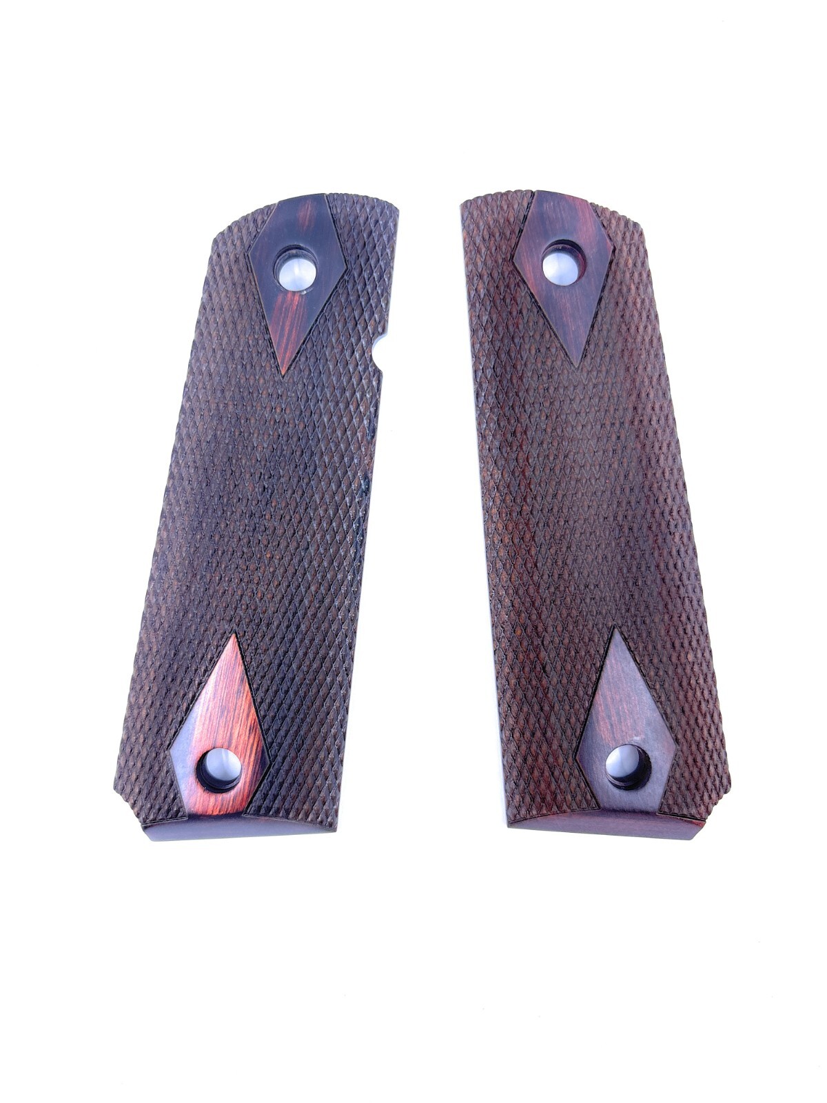 Colt Factory 1911 Takeoffs Rosewood Double Diamond Checkered Ambi Grip Take-Offs