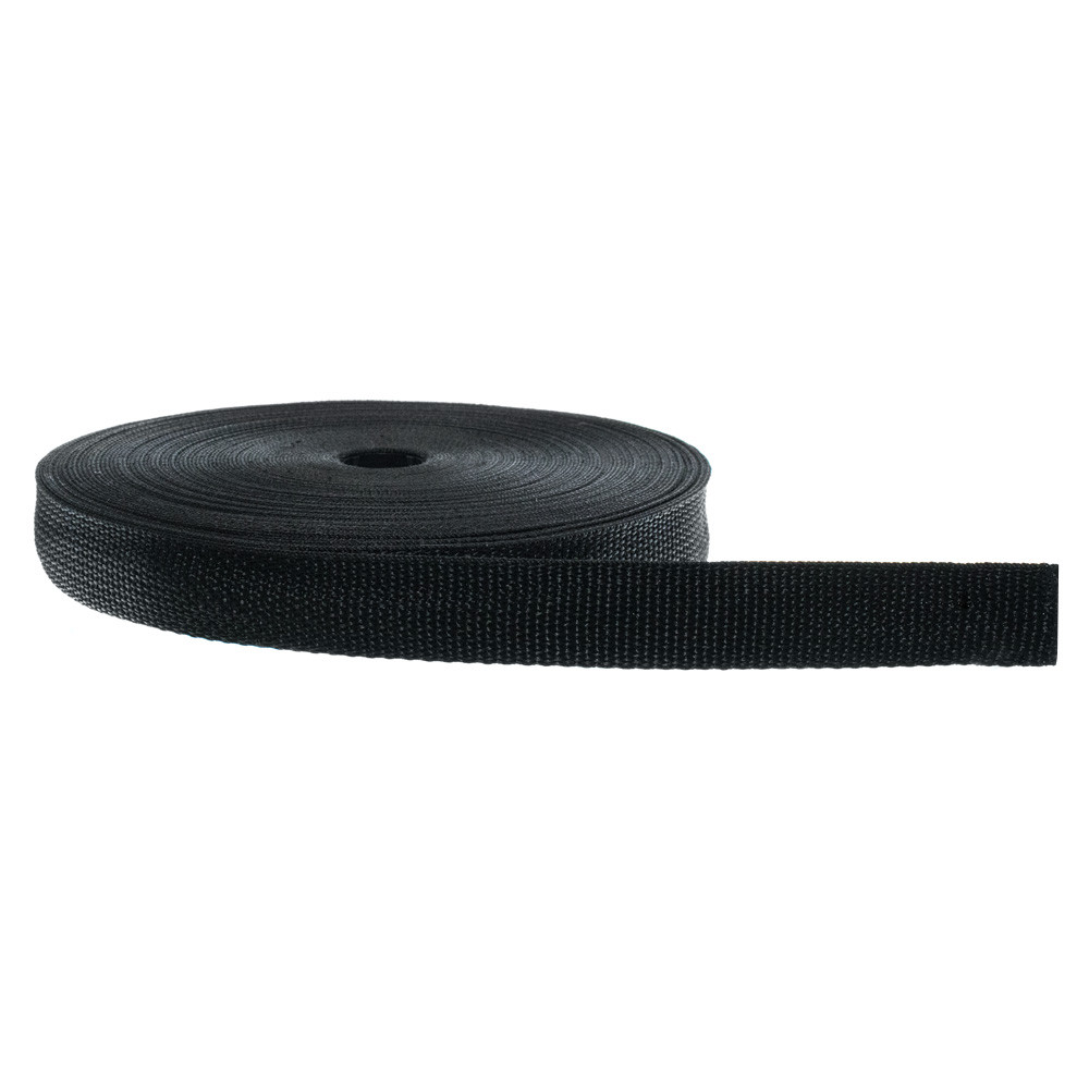 West Coast Paracord 1 Inch Black and White PolyPro Webbing