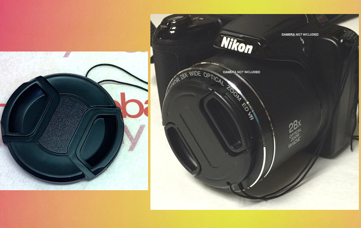 L340 LENS CAP for CAMERA NIKON COOLPIX L340 L 340 +HOLDER