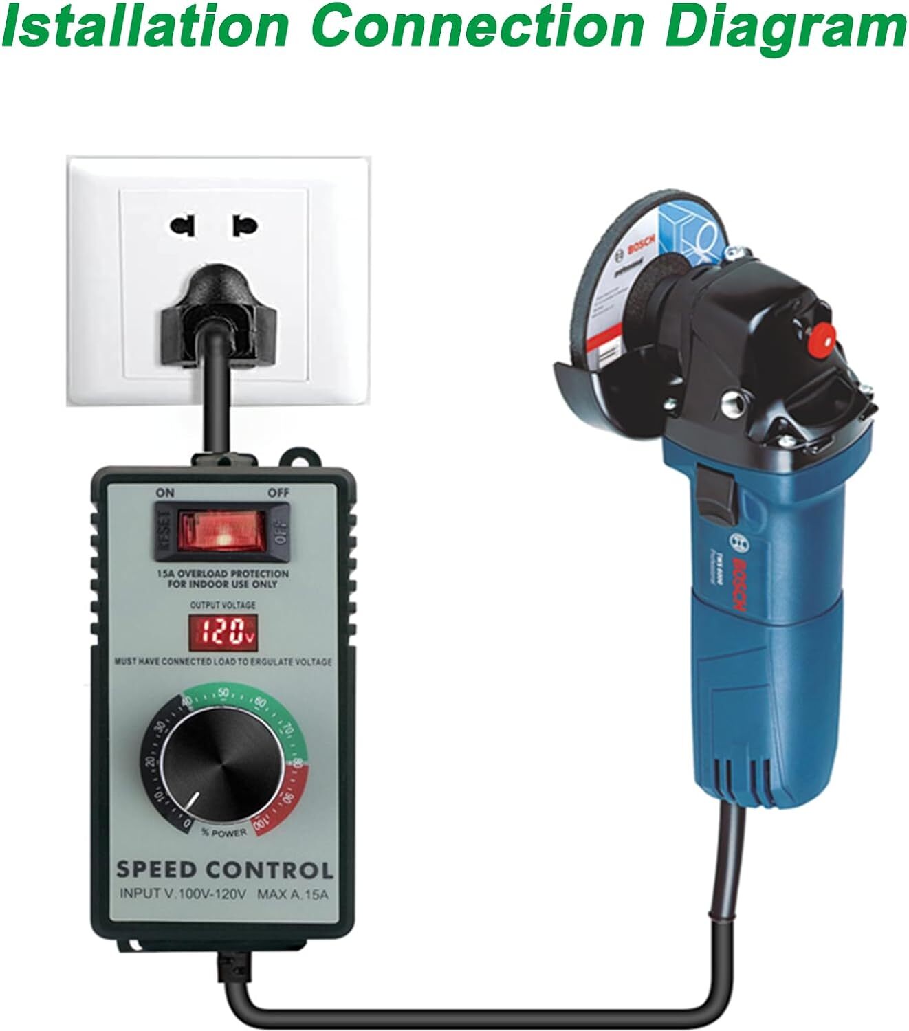 AC Motor Speed Controller 120V Variable Speed Controller Fan Speed Controller