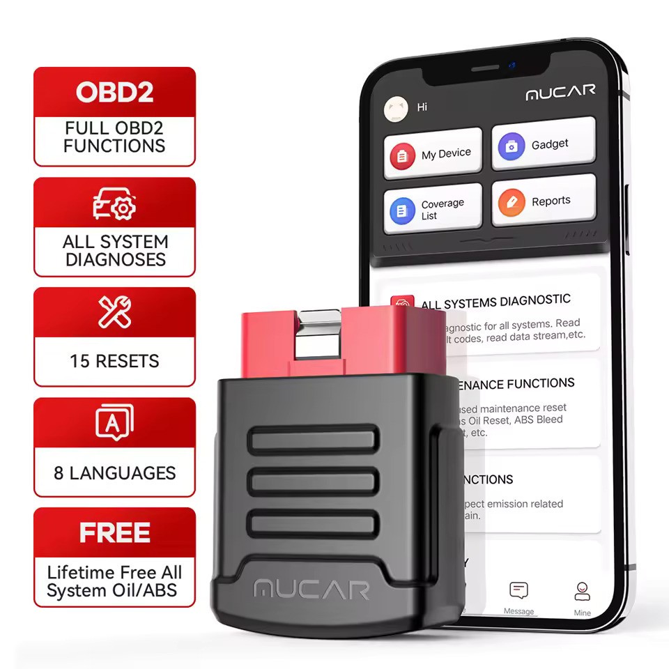 USED MUCAR BT200 Full System Diagnostic Tool OBD2 Scanner Bluetooth Wireless Car