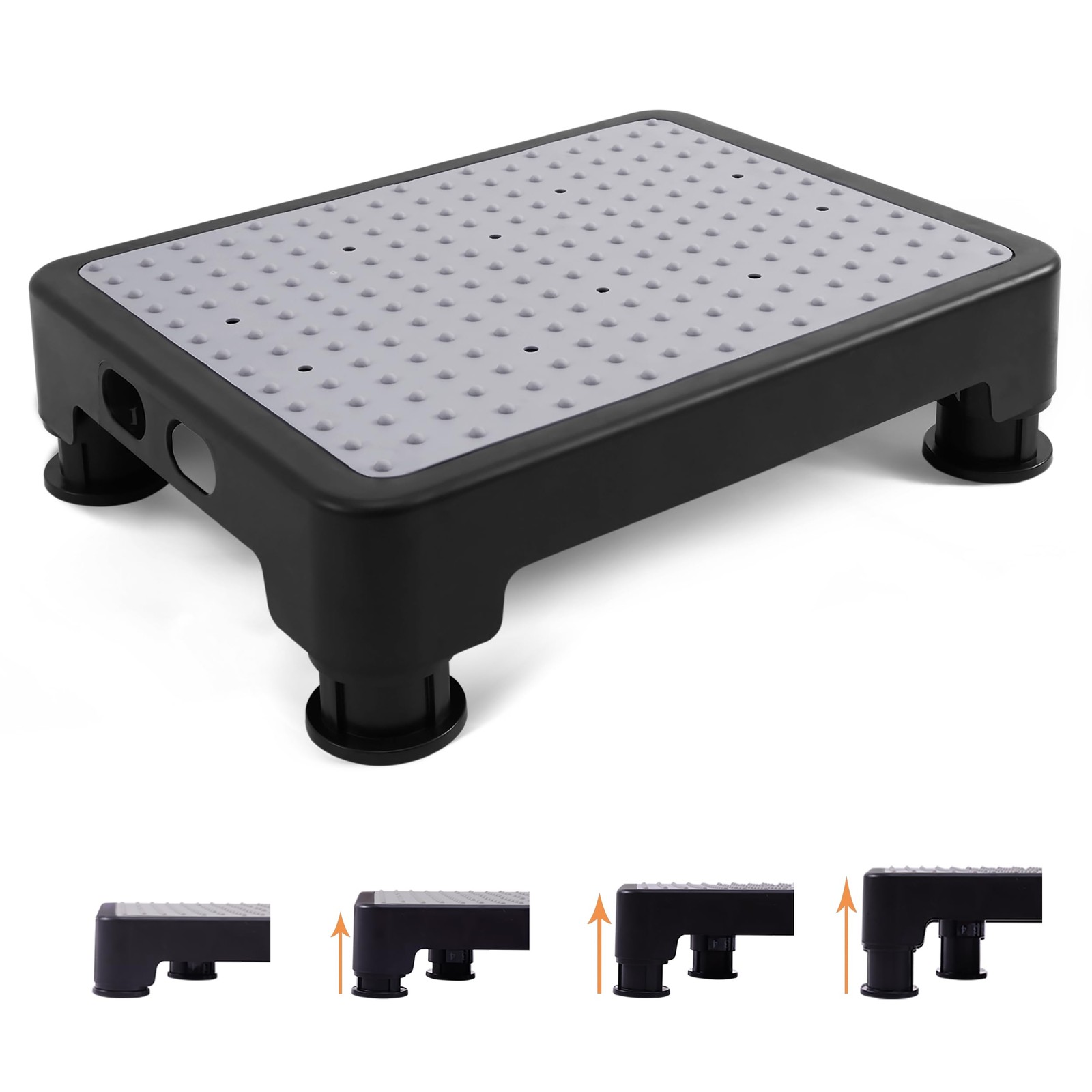 Adjustable Step Stool for Adults Kids and Senior, Non-slip Step Platform Indo...