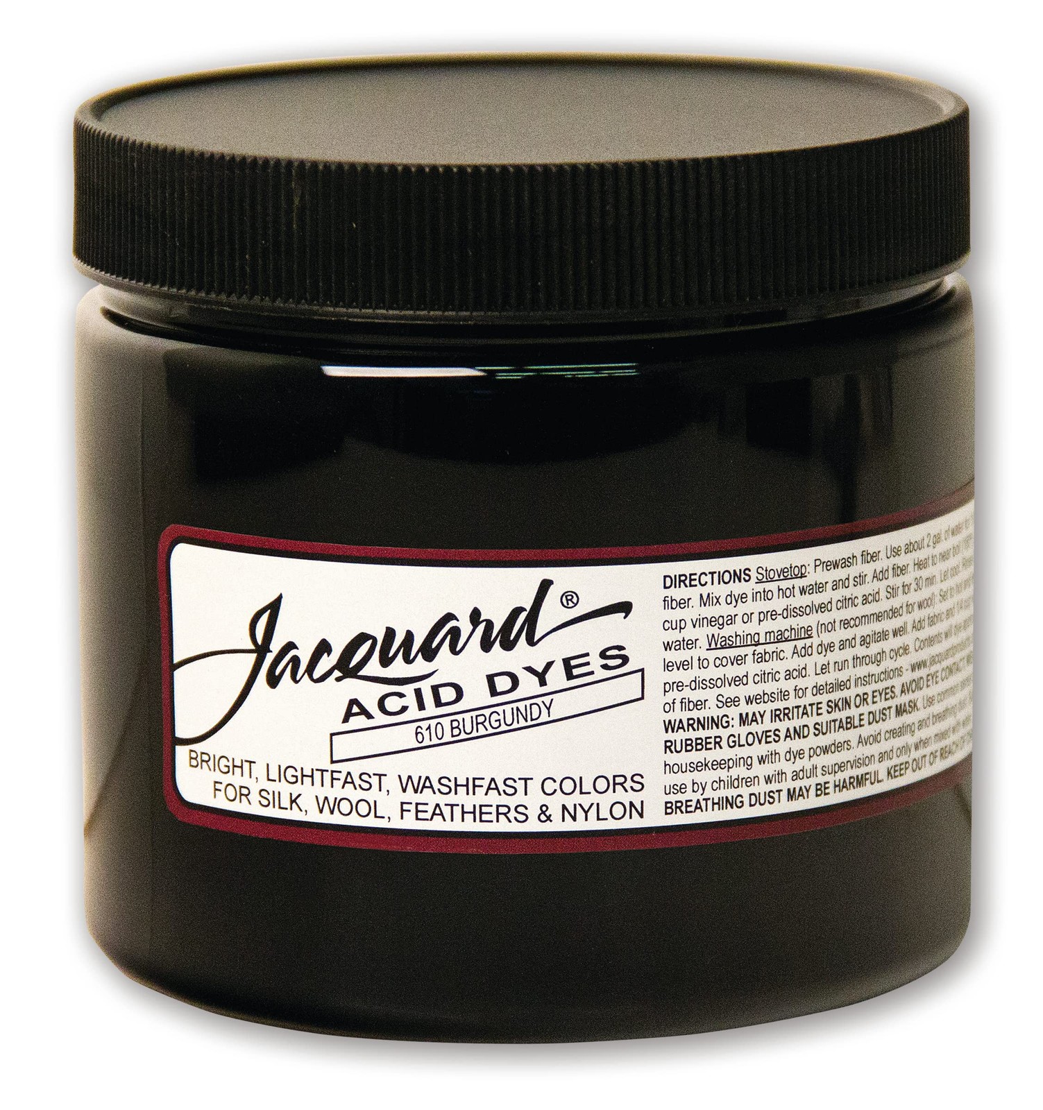 Jacquard Acid Dye 8oz Jar Burgundy Acid Dye Wool Silk Alpaca Feathers Cosplay