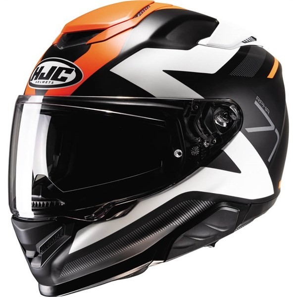HJC RPHA 71 Pinna Full Face Helmet | Matte Black/White/Orange | DOT Certified