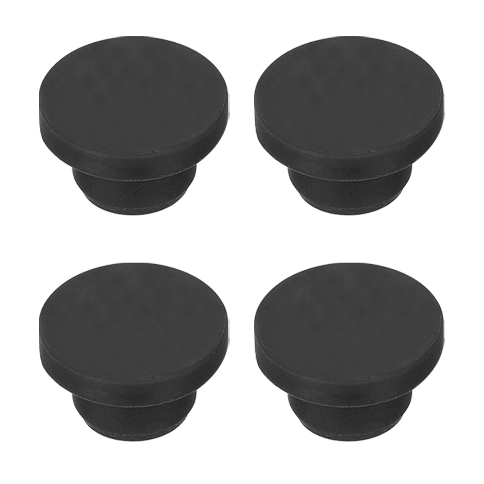 4pcs T-Shaped Silicone Plugs 16mm 5/8" Dia Snap in Plug Seal Round Black