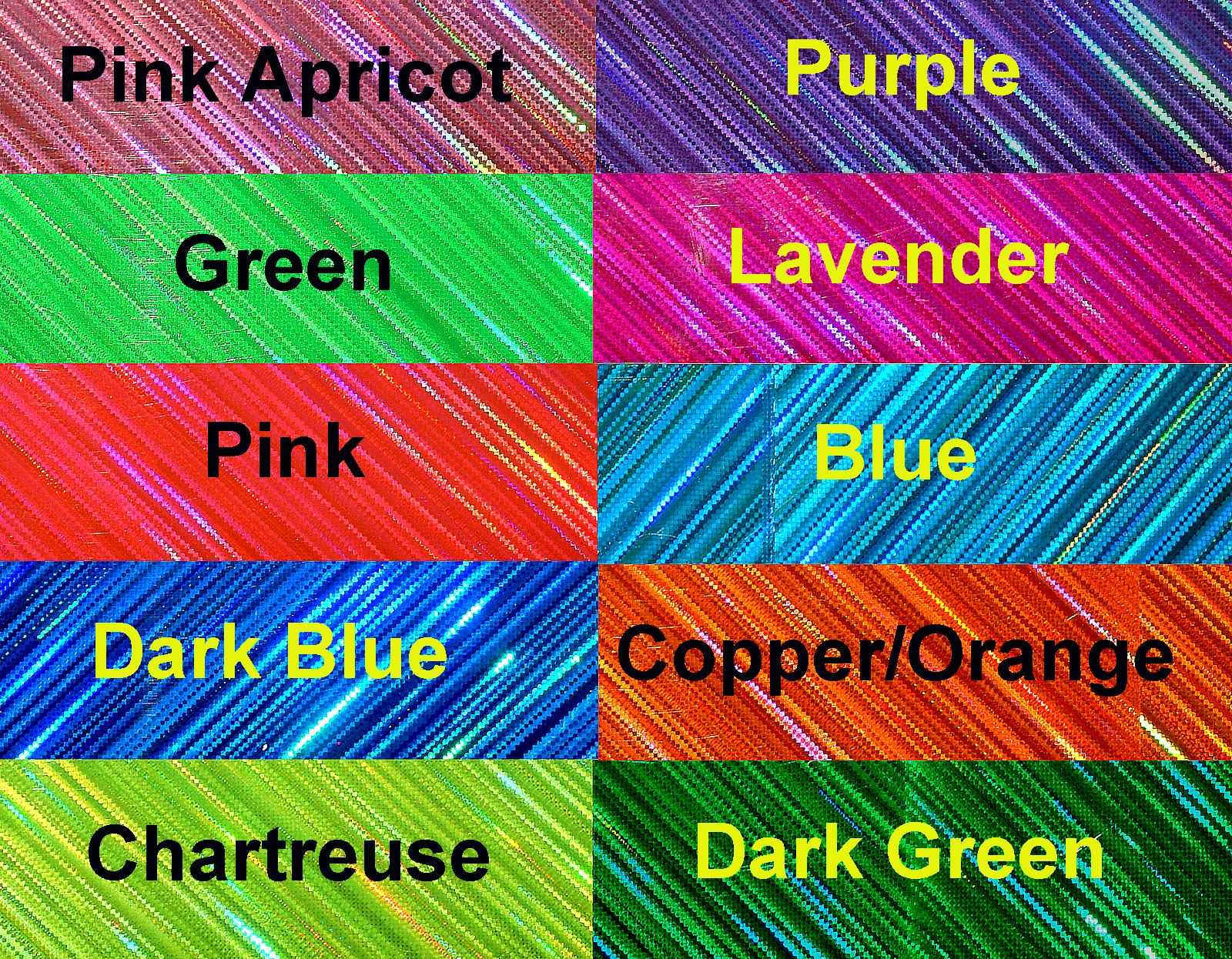 5' WTP Laser Water Proof Lure Tape  5' x 1/2" Lengths  (13) colors