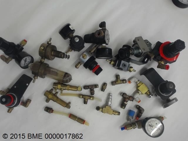 Lot Of 22 Regulators And Fittings, 11Ea Regulators And 12Ea Fittings