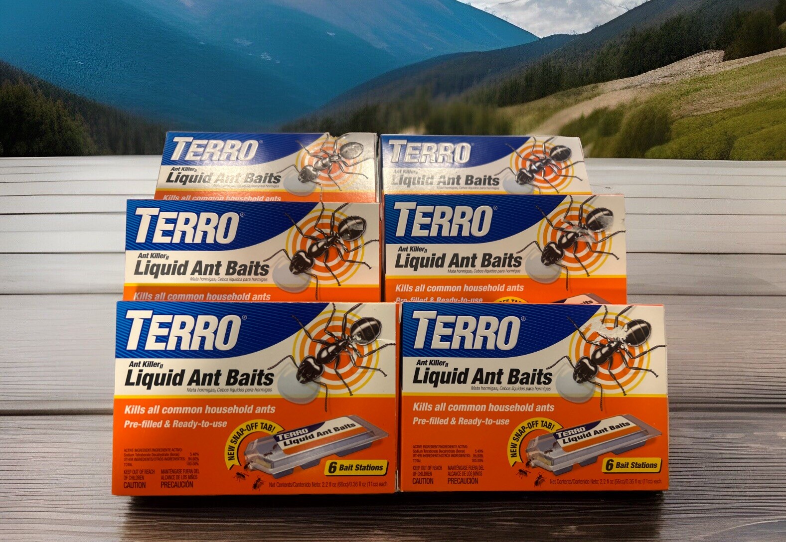 LOT OF 6-Terro Ant Killer II Liquid Ant Baits, 36 Pre-filled Bait Stations Total