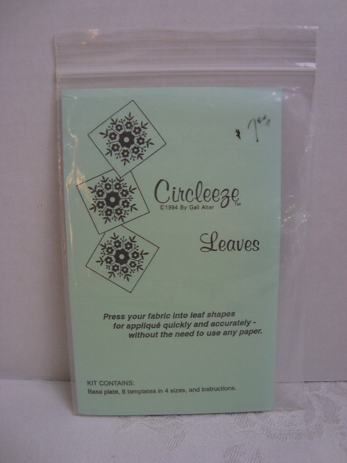 Circleeze Leaves Quilt Template by Gail Alter ~ READ DESCR ON SHIPPING TIME