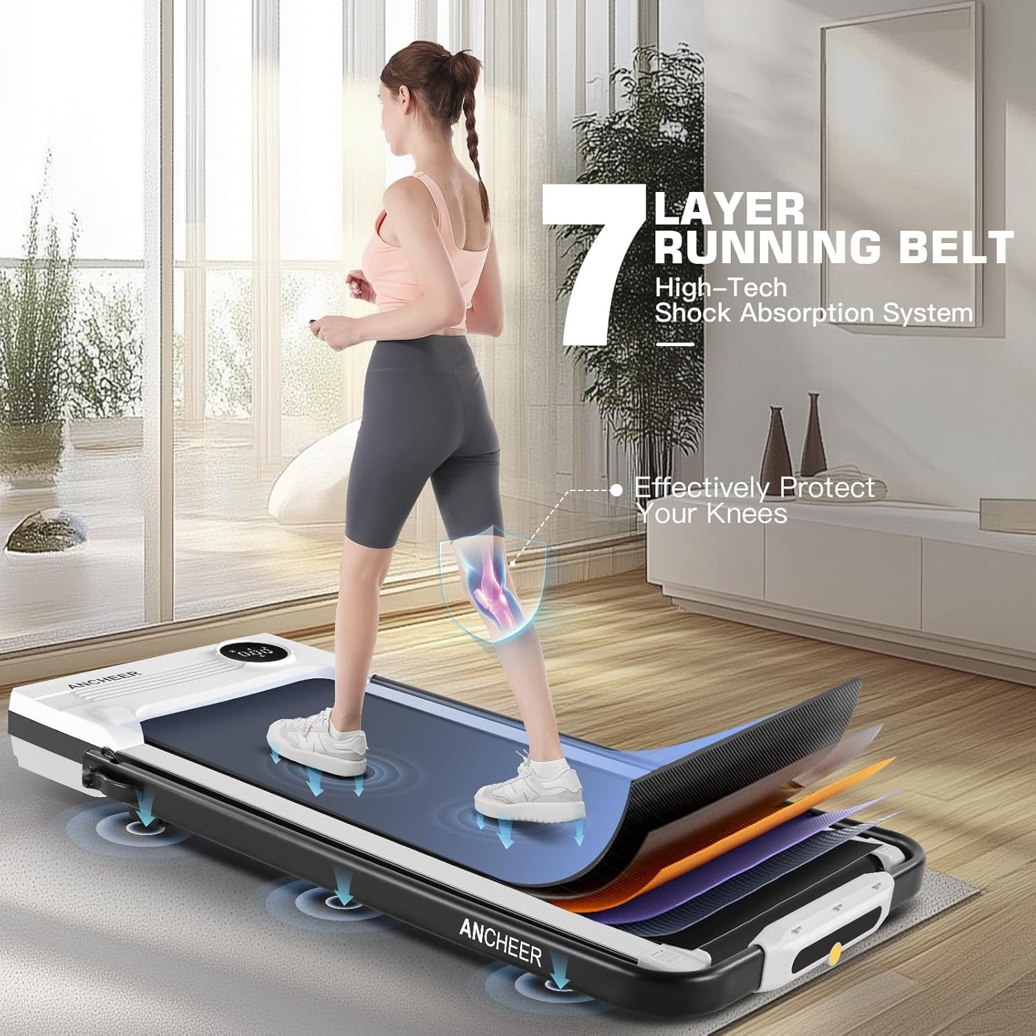 Effortless Setup & Use Treadmill Machine Walking Pad Treadmill Under Desk Pad US
