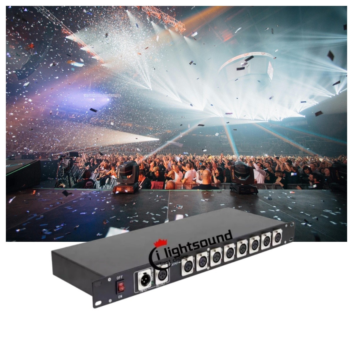 US ship dmx512 controller distributor 8 way signal amplifier for dmx lighting