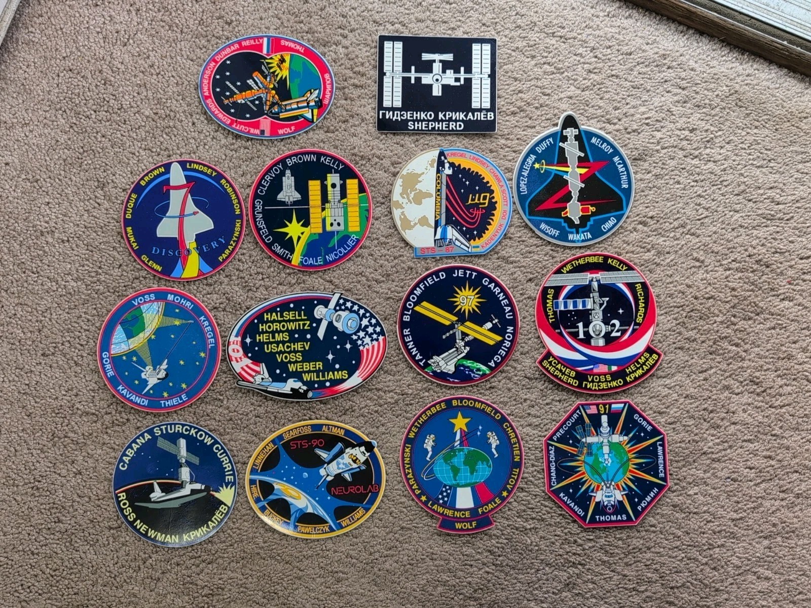NASA Stickers Decals Lot of 14 Space Flight Awareness Discovery Space Station