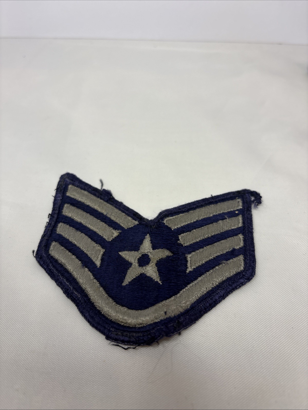 USAF Staff Sgt. (Silver on Blue) Male Lg.  (1 pc)