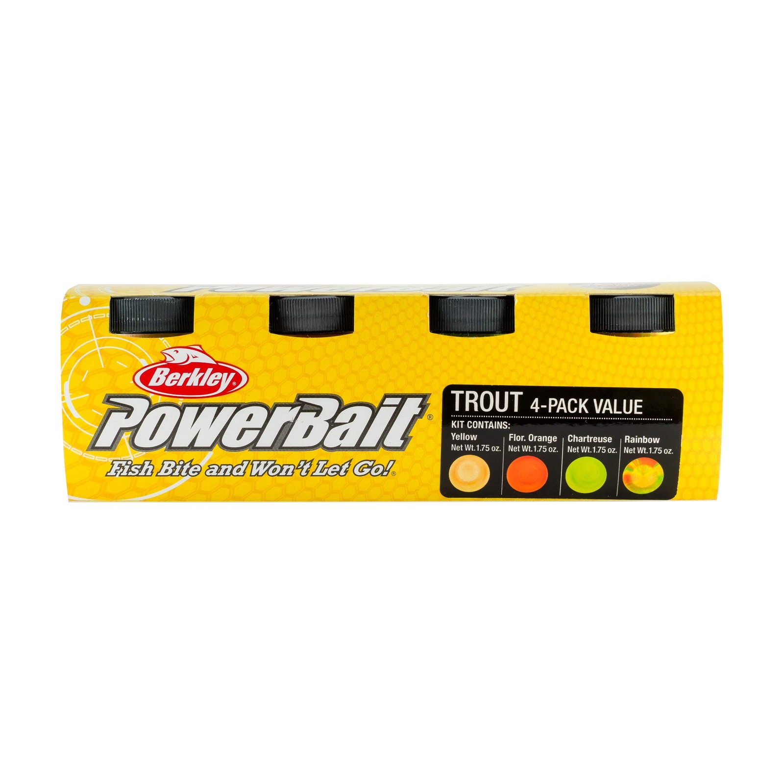 Berkley PowerBait Trout Dough Bait, 4 count 4 pack, Assorted 4-Pack