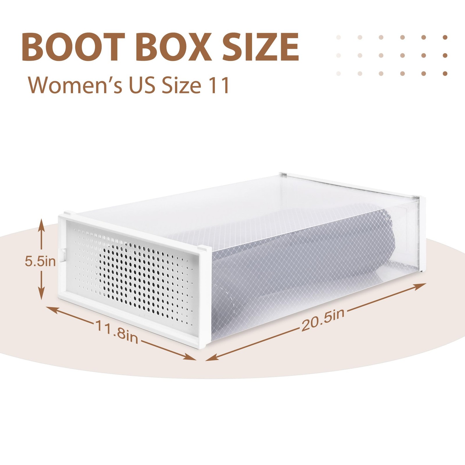 8 Pack Clear Boot Boxes Stackable, Boot Storage Boxes for Tall Boots, Shoes B...