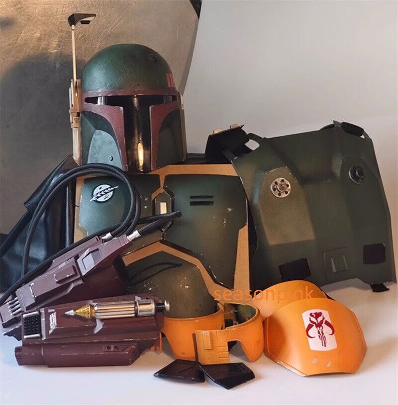Star Wars The Mandalorian Boba Fett Body Armor Suit FRP Helmet Cosplay Prop