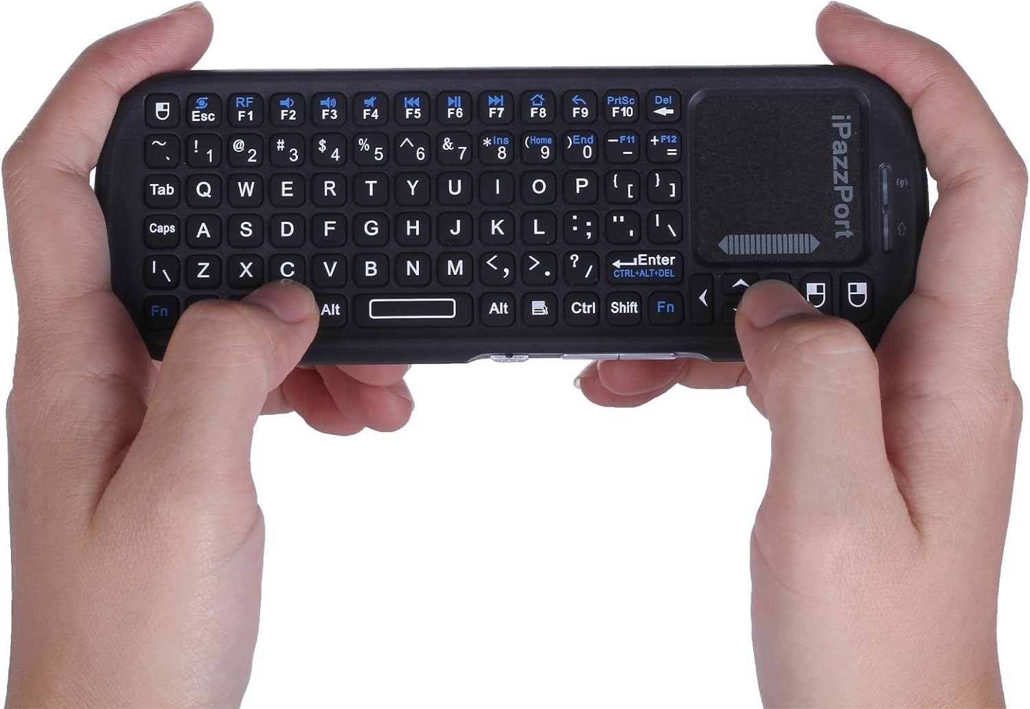 Ergonomic Wireless Mini Keyboard with Long Range Touchpad - Connect Anywhere