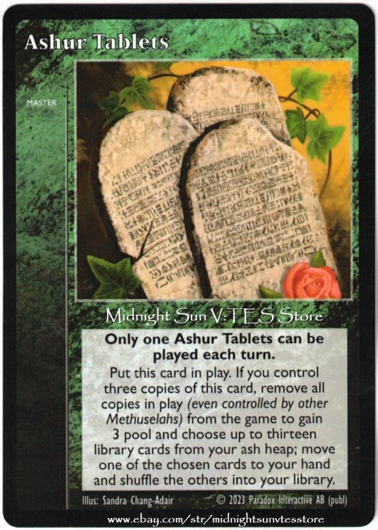 Ashur Tablets new updated 2024 version V:TES VTES Vampire CCG
