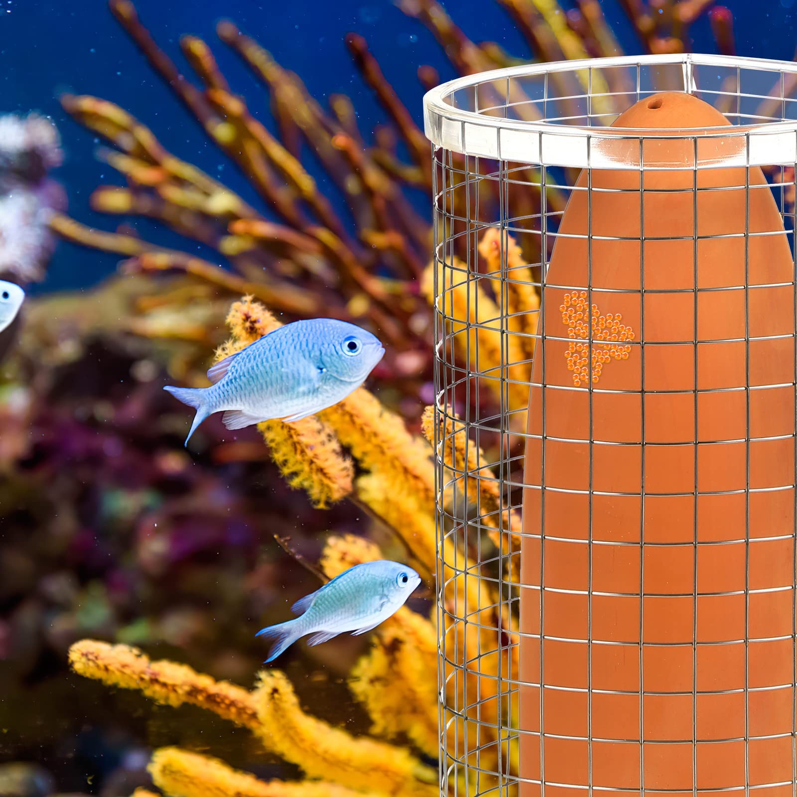 Popetpop Fish Breeding Cones Cave, Ceramic Spawning Breed Cone Spawnin