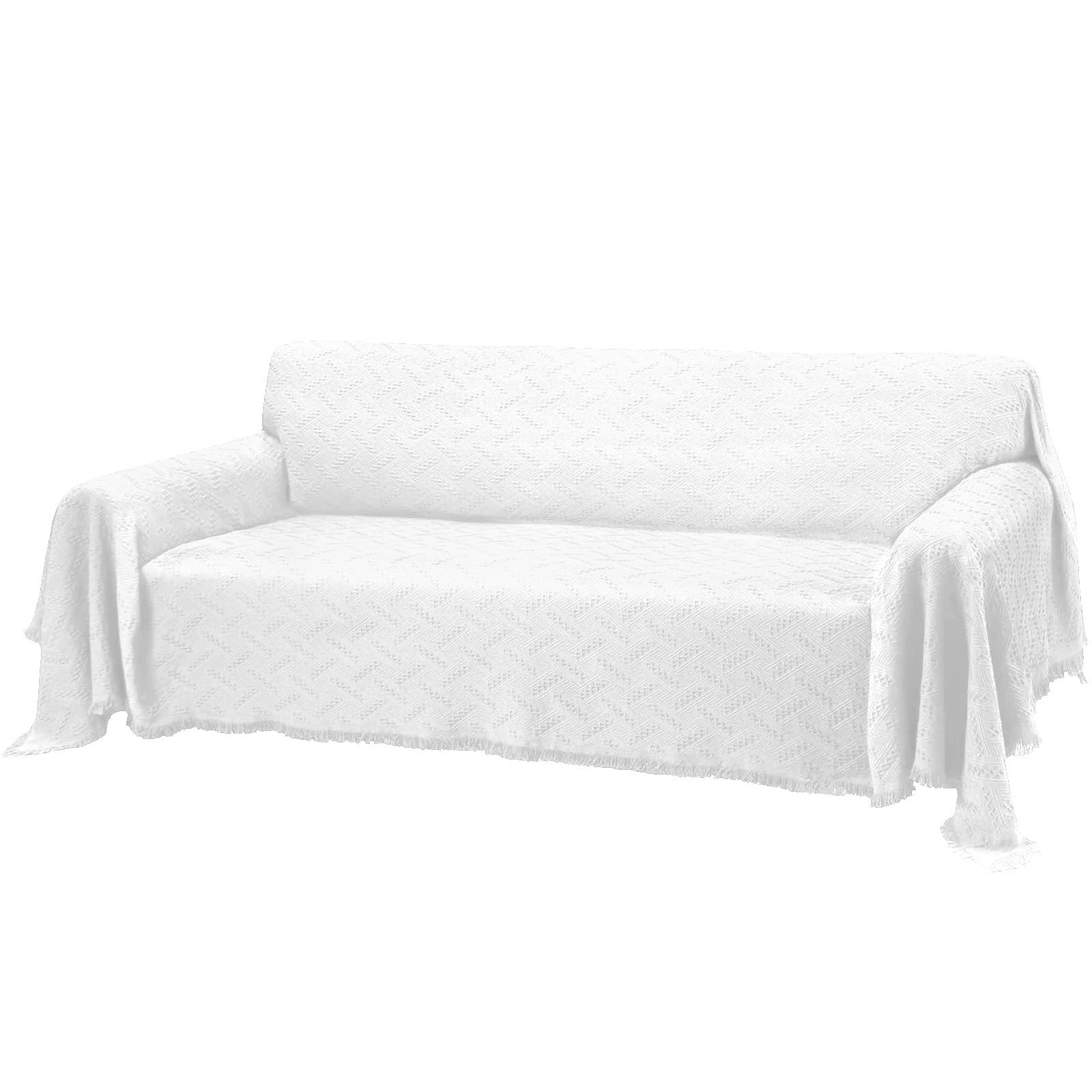 Geometrical Throw Sofa Cover Blanket, Washable Couch Covers for 3 Cushion Cou...