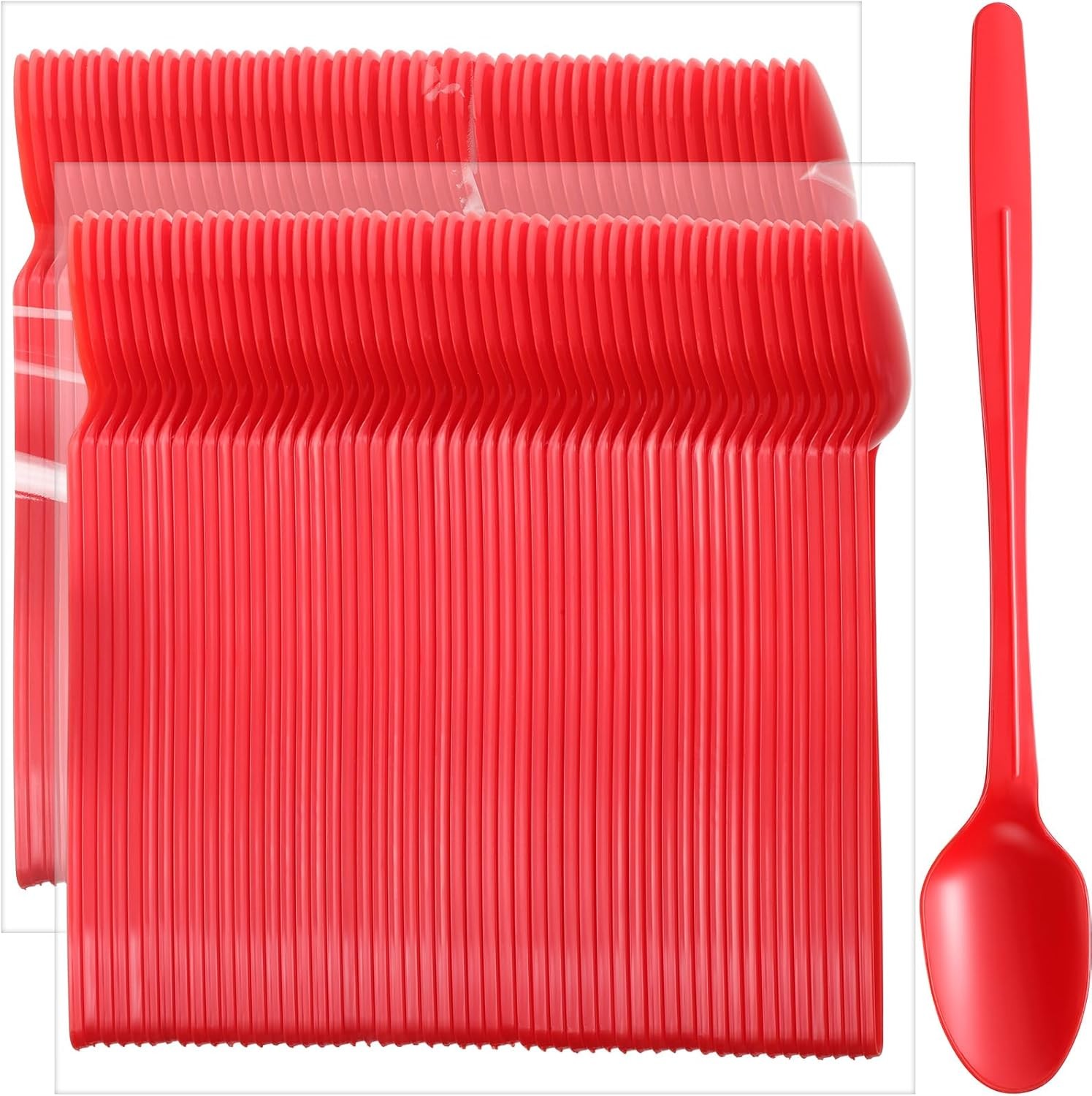 Extra Long Spoons for Ice Cre Floats Plastic Sundae Spoons Bulk