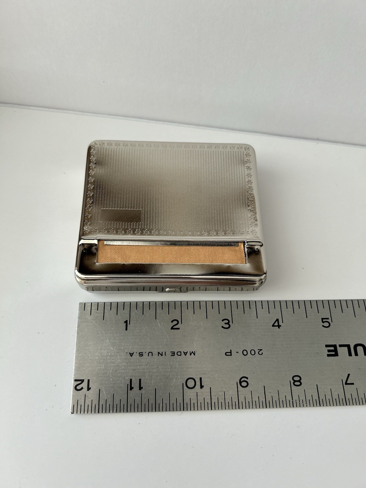 Automatic Tobacco Rolling Machine Tin Box SILVER COLOR (Chrome) NEW