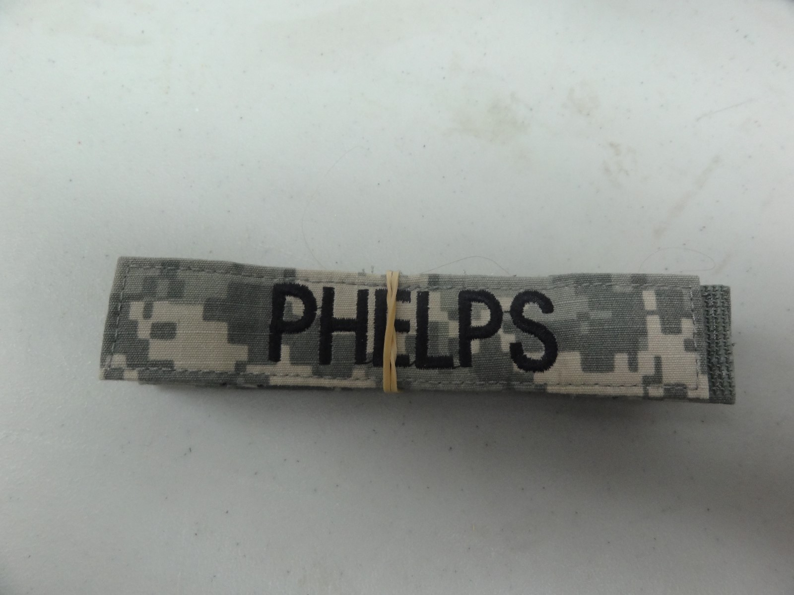 MILITARY US ARMY PATCH FOR ACUS DIGITAL HOOK LOOP BACK NAME TAPE WITH PHELPS