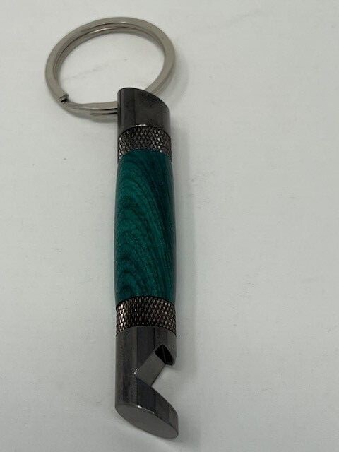 Homemade Gunmetal Keychain Bottle Opener- Ships Fast