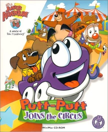 Putt-Putt Joins The Circus PC MAC CD help clown amusement acts puzzles kid game!