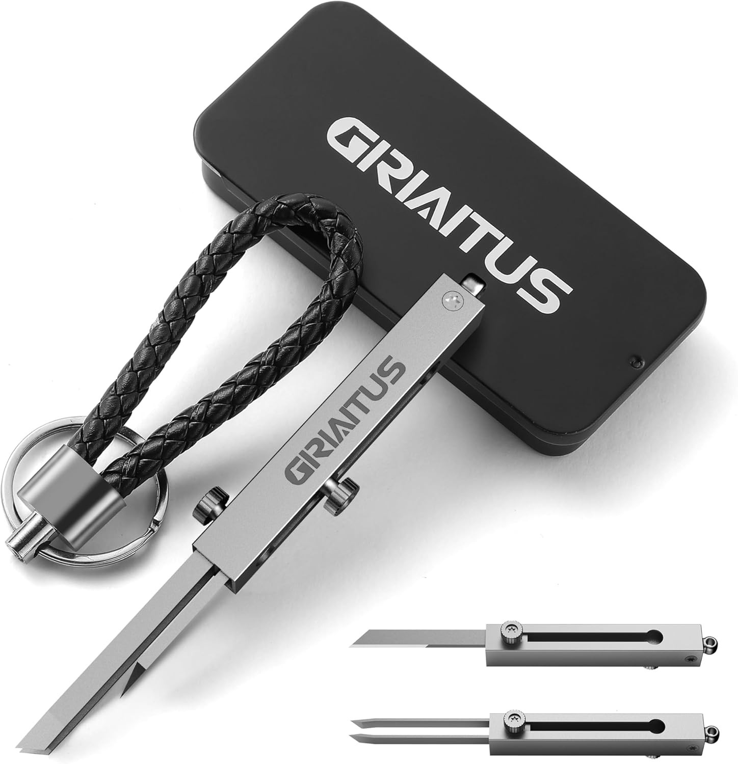 EDC Tweezers Precision Pocket Knife 2 in1 Keychain Multitool Knives Retractab...