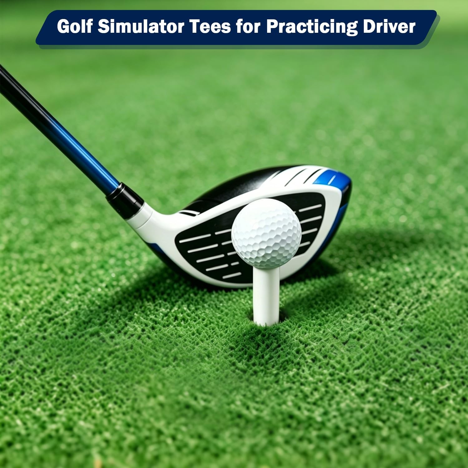 Rubber Golf Tees for Mats - Golf Tees for Indoor Simulators Driving Range Out...