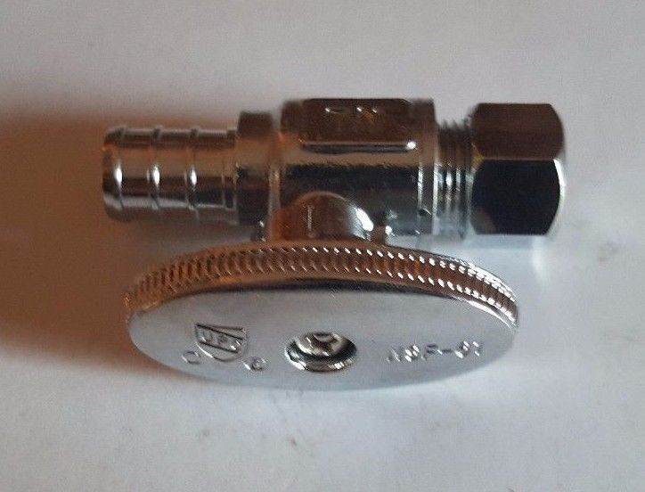 40 PIECES 1/2" PEX X 3/8"OD BRASS 1/4 TURN STRAIGHT STOP VALVE (LEAD-FREE)