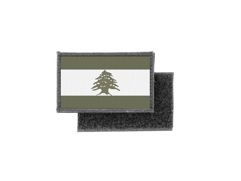 Camo Camouflage Patch Badge Lebanon Flag