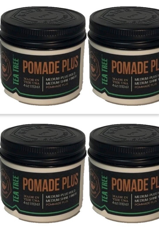 4 Gibbs Grooming TEA TREE POMADE PLUS MEDIUM PLUS HOLD 4 oz ea (039)