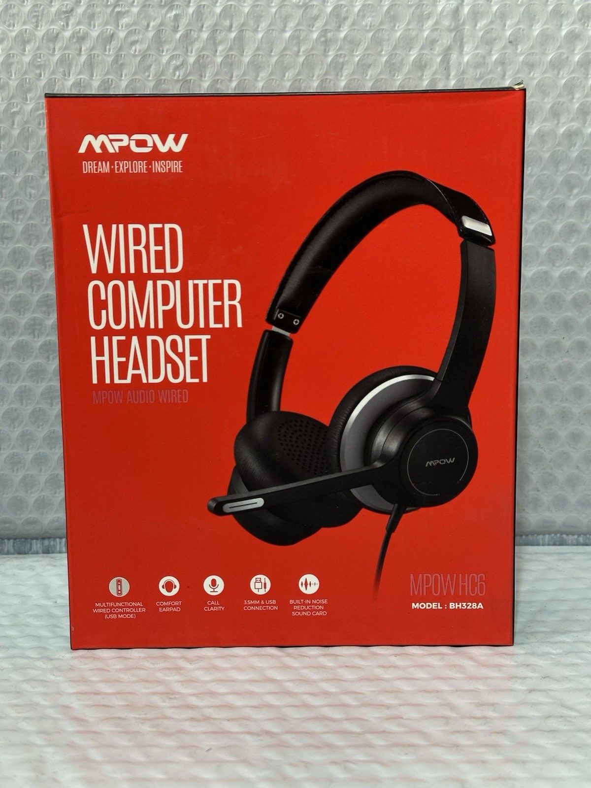 MPOW BH328A Wired Computer Headset with Noise Canceling - New In Box!