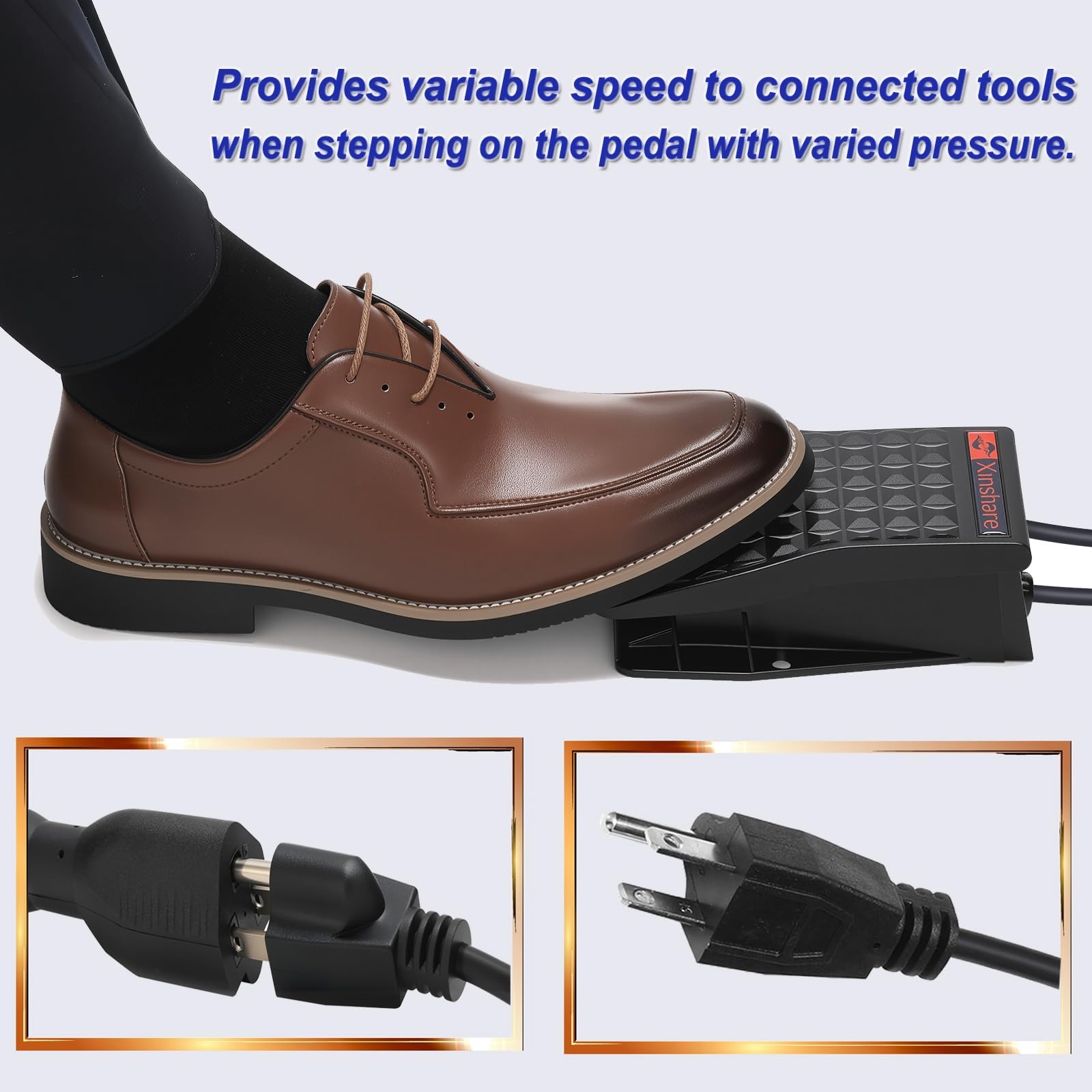 Foot Pedal Control Power Switch for Rotary Tools, Variable Speed North American