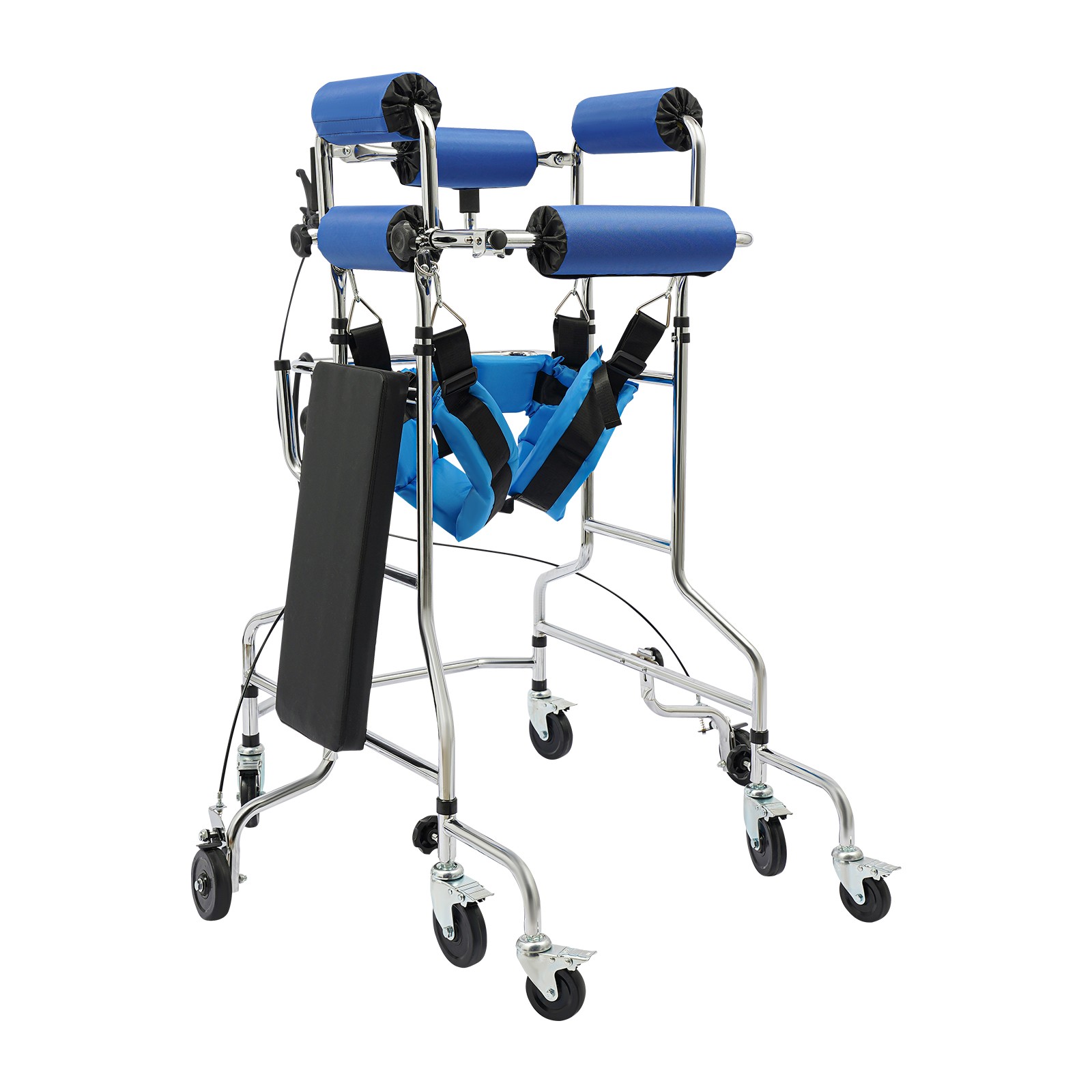 Adult Standing Walker 8-Wheel Height Width Adjustable Walking Aid Mobility Aid